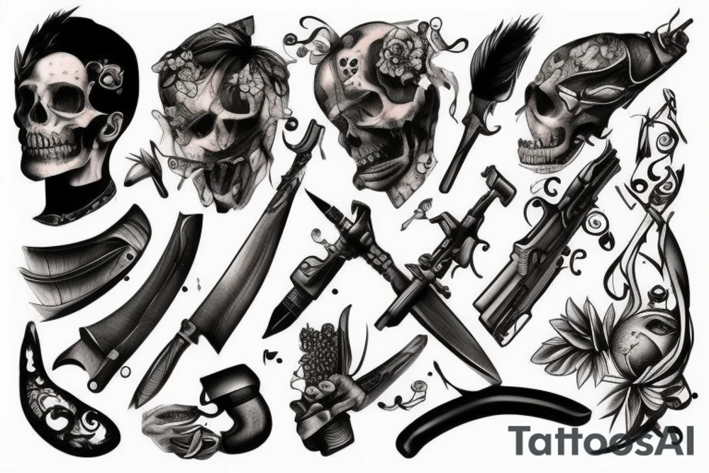 Weapon tattoo idea