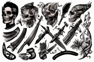 Weapon tattoo idea