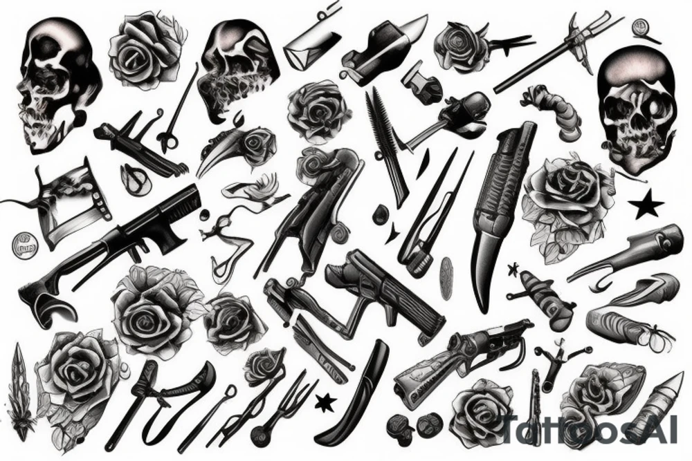 Weapon tattoo idea