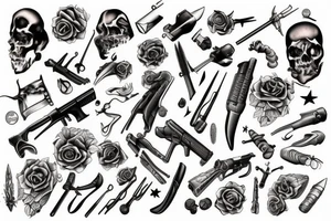 Weapon tattoo idea