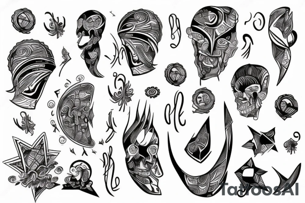 Abstract human tattoo idea