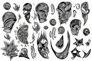 Abstract human tattoo idea