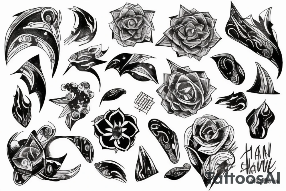 Abstract human tattoo idea