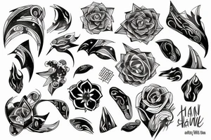 Abstract human tattoo idea