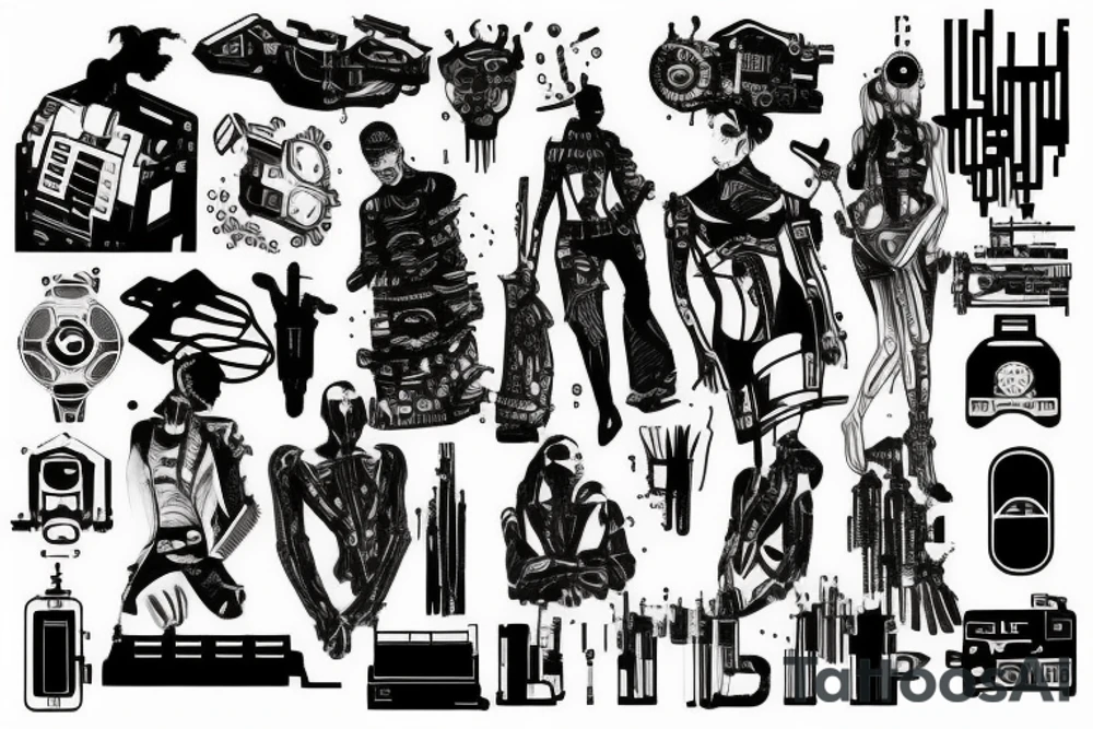 Cyberpunk tattoo idea