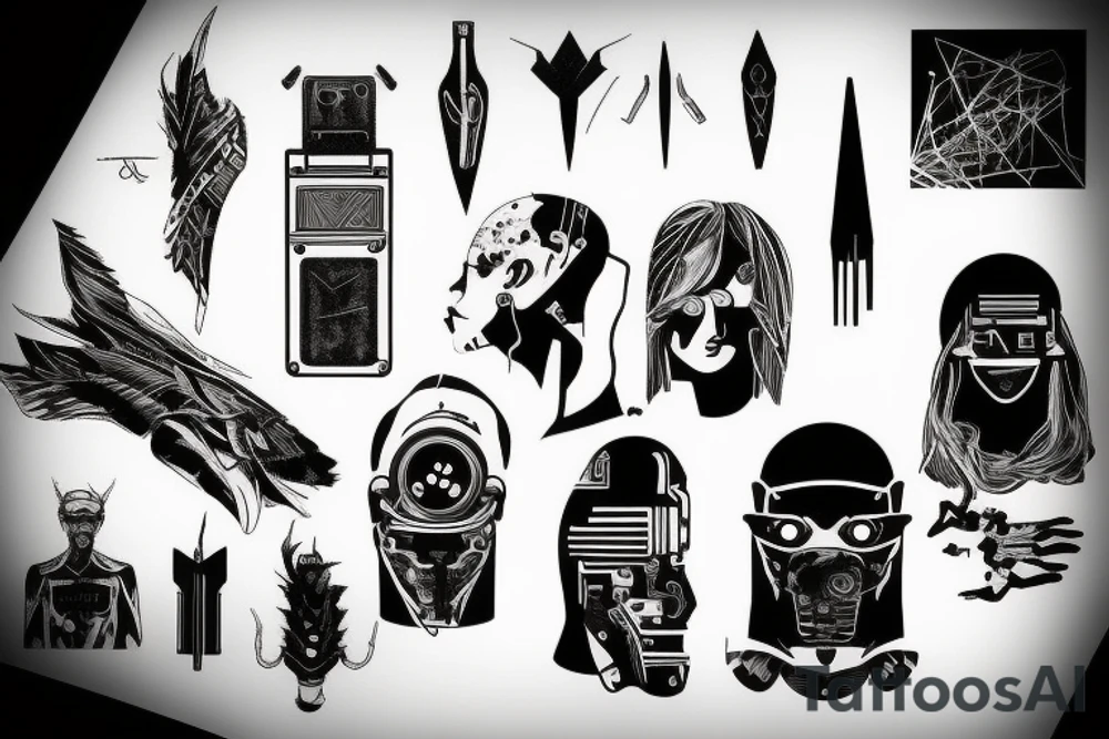 Cyberpunk tattoo idea
