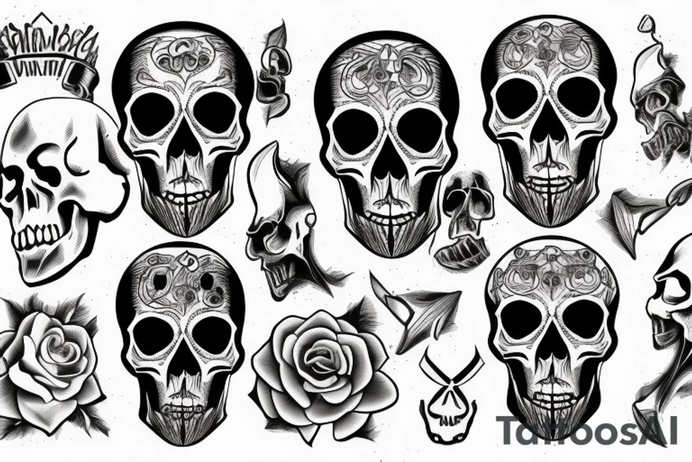 Skull tattoo idea