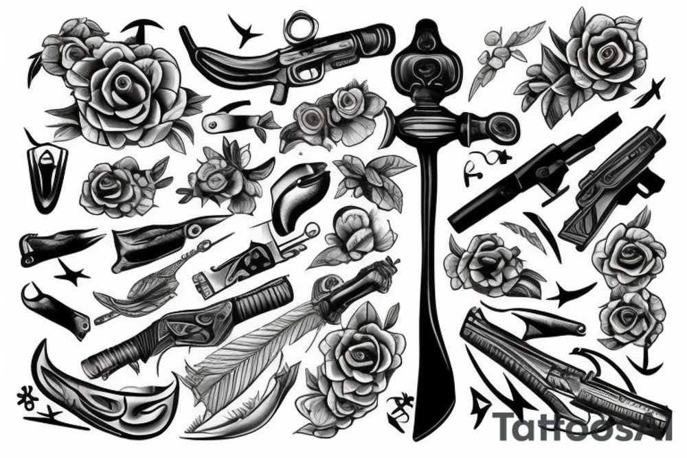 Weapon tattoo idea