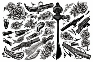 Weapon tattoo idea