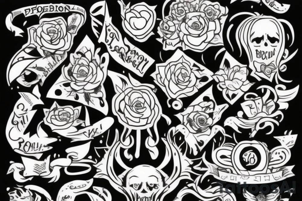 Кот баюн среди ромашек tattoo idea