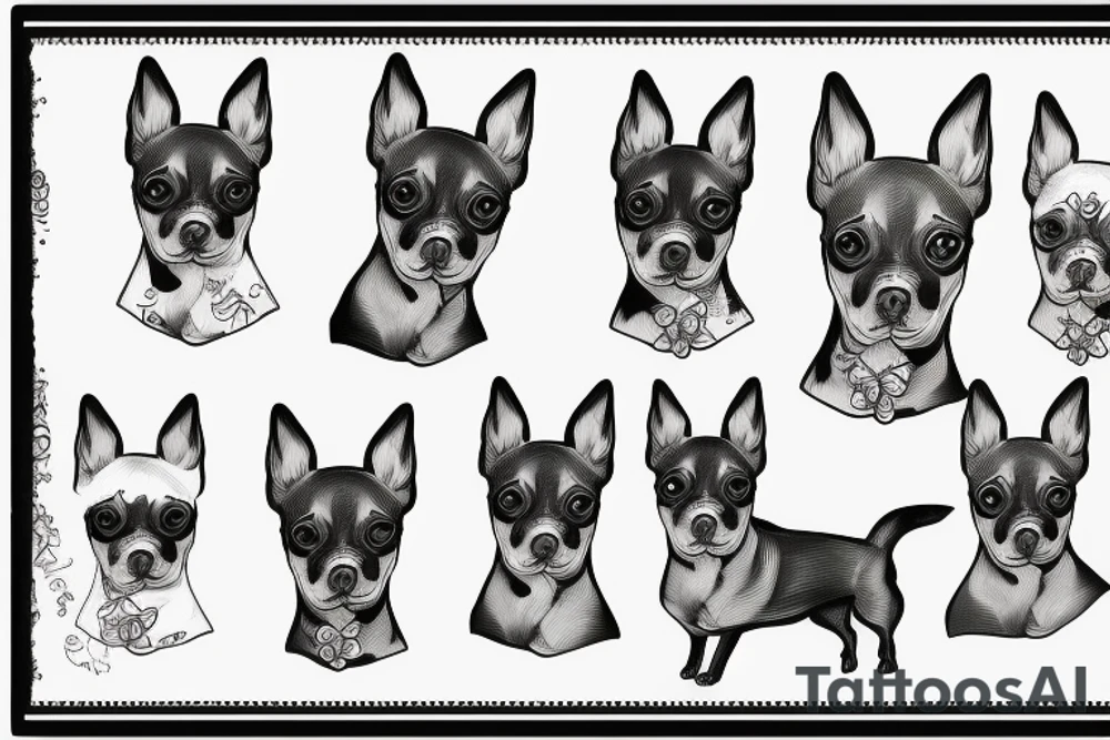 russian toy terrier tattoo idea