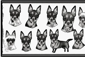 russian toy terrier tattoo idea