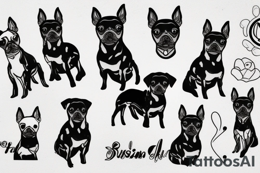 russian toy terrier tattoo idea
