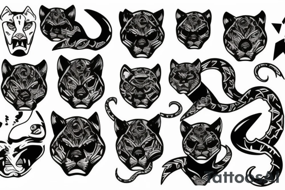 Old school but panther tattoo idea