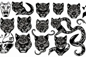 Old school but panther tattoo idea