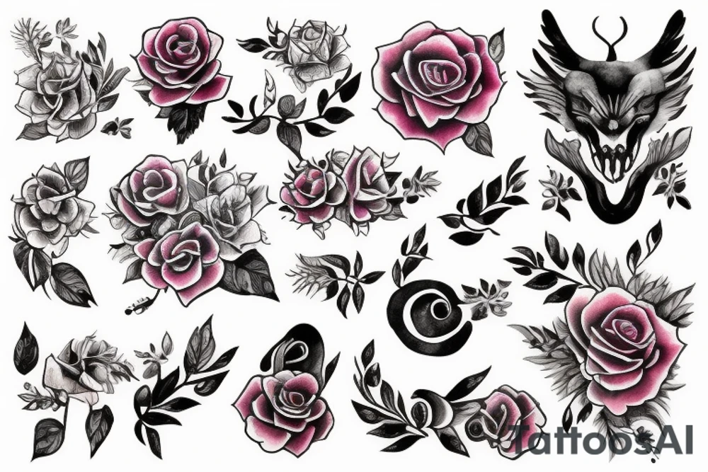 Крылатый дракон tattoo idea