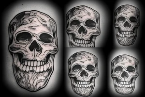 treasure pirate skull tattoo idea