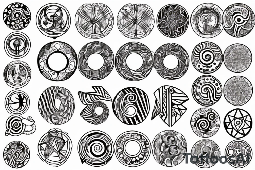 Circle and tentacles around tattoo idea