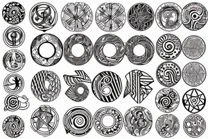 Circle and tentacles around tattoo idea