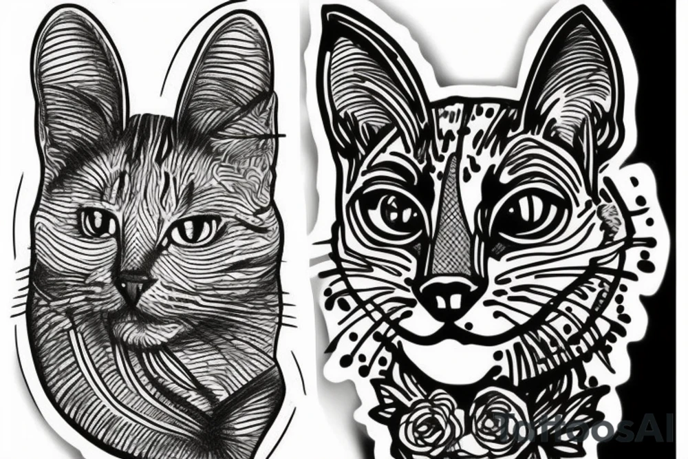 Gay and cat tattoo idea