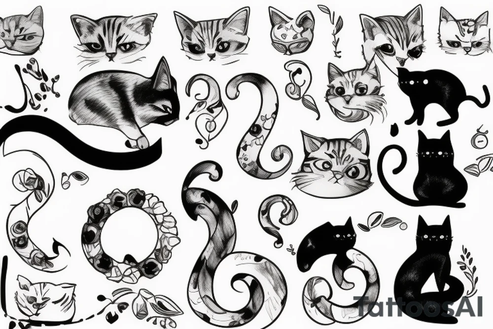Gay and cat tattoo idea