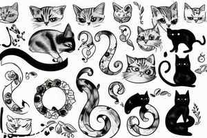 Gay and cat tattoo idea