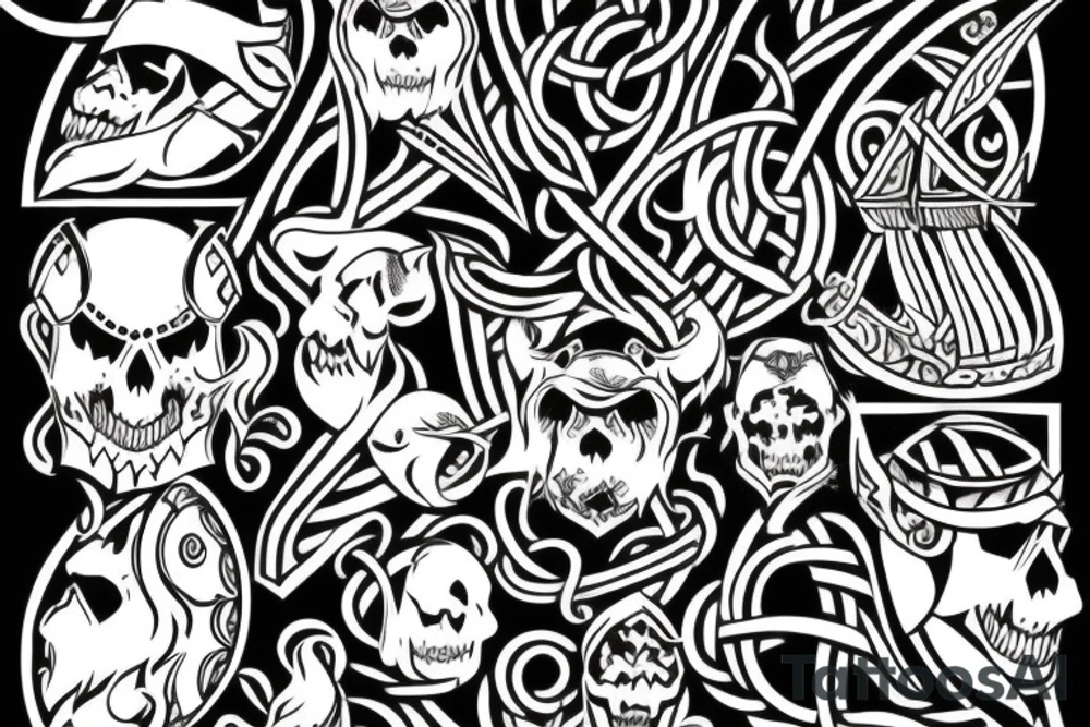 Viking kozak tattoo idea