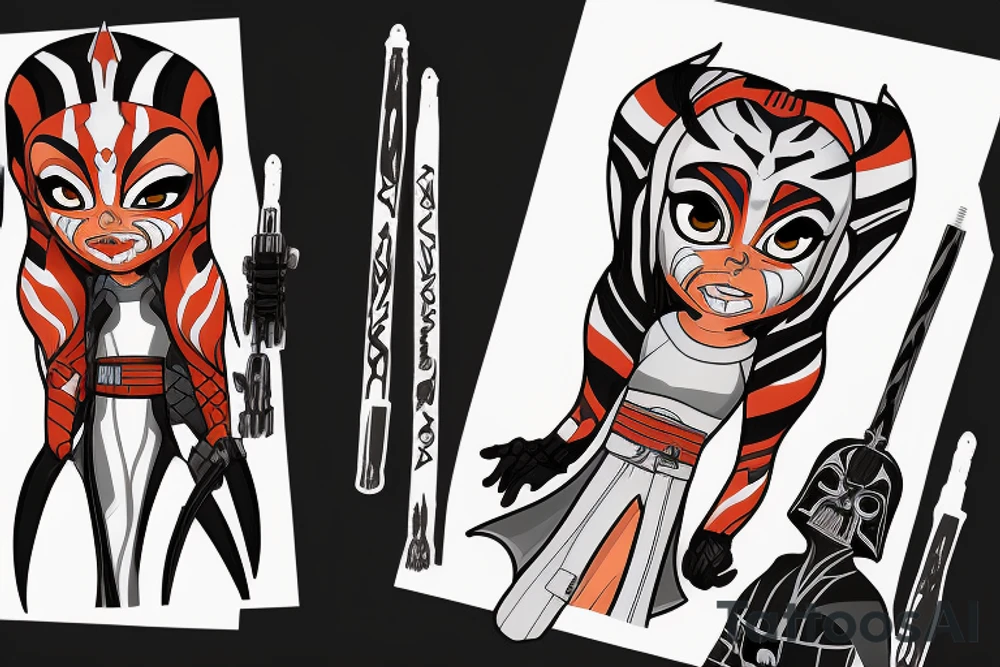 ahsoka tano vs darth maul tattoo idea