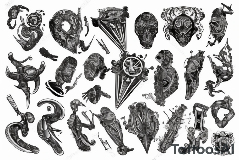 цепи через руку tattoo idea