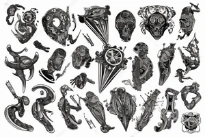 цепи через руку tattoo idea