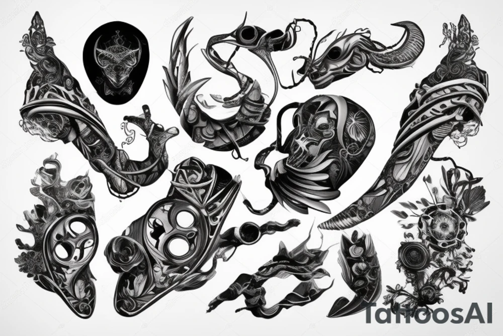 цепи через руку tattoo idea