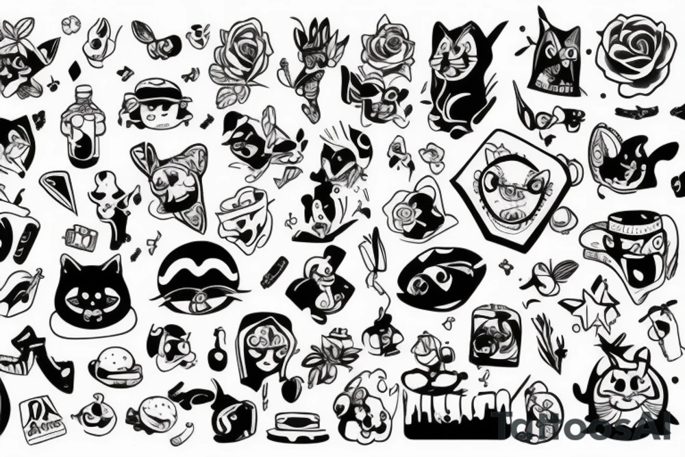 Аниме девушка tattoo idea