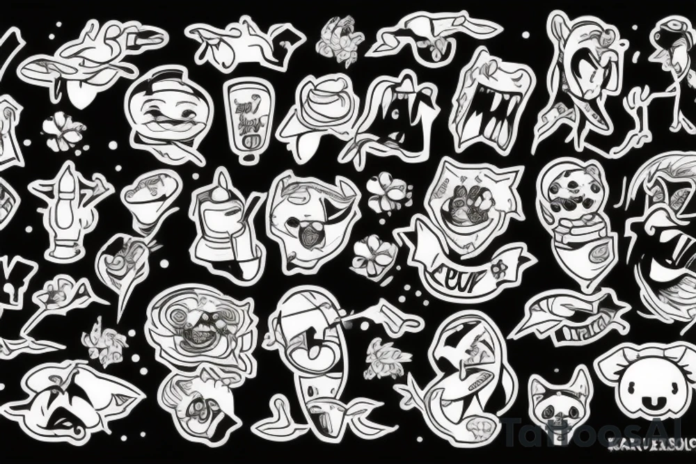 Аниме девушка tattoo idea