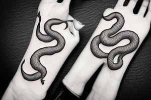 snake in hand tattoo idea