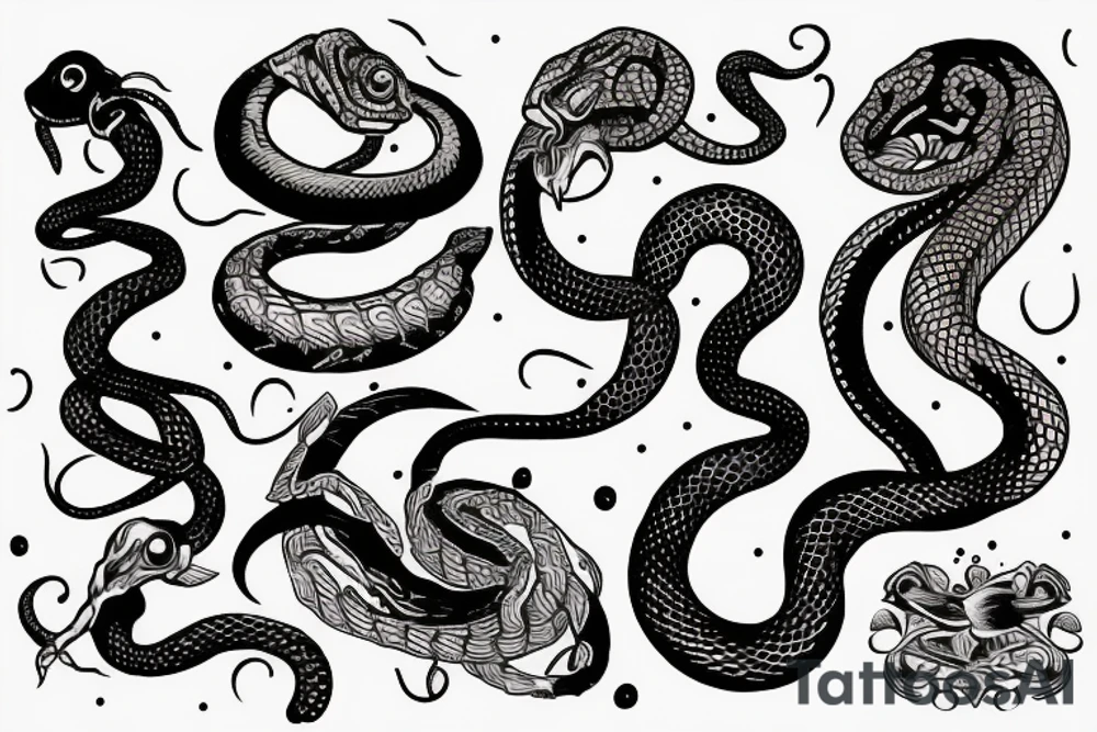 snake in hand tattoo idea