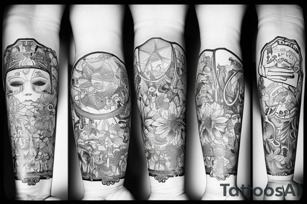 Змея с цветком tattoo idea