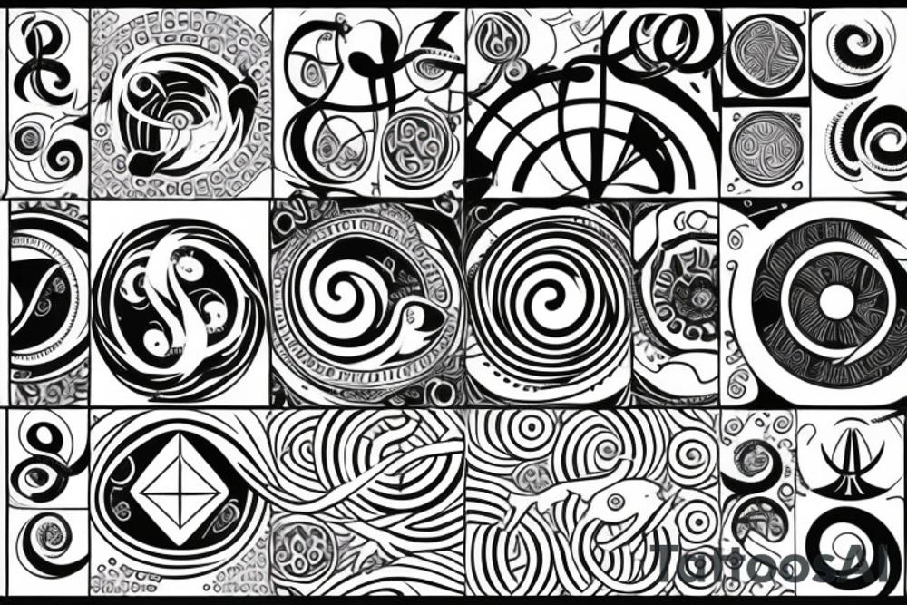 Circle and tentacles around, not in the circle. The circle is empty tattoo idea