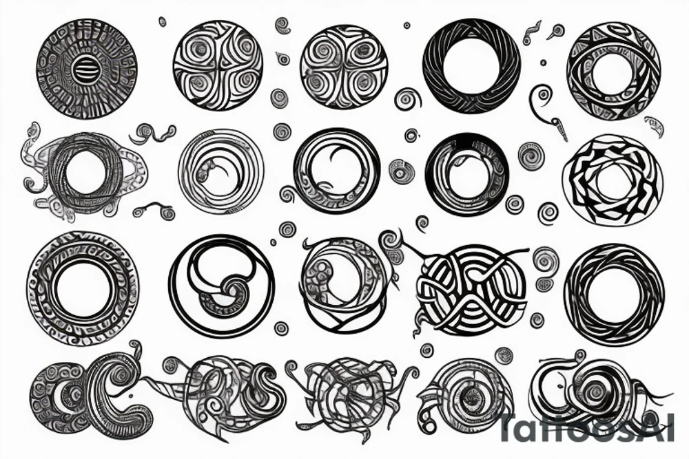 Circle and tentacles around, not in the circle. The circle is empty tattoo idea