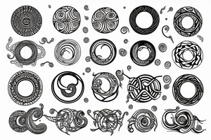 Circle and tentacles around, not in the circle. The circle is empty tattoo idea