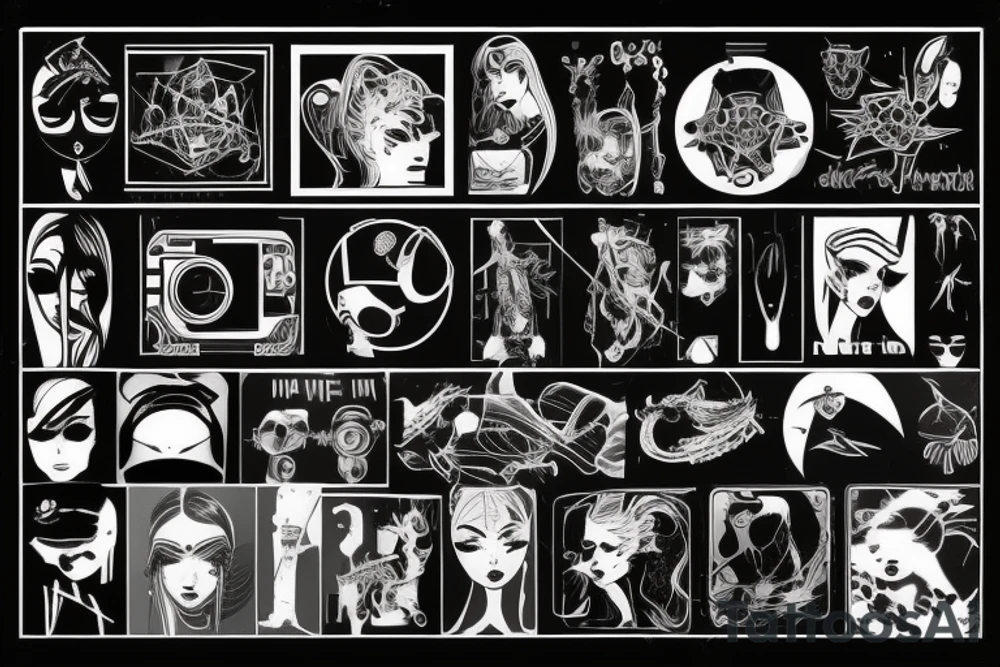 Cyberpunk girl tattoo idea