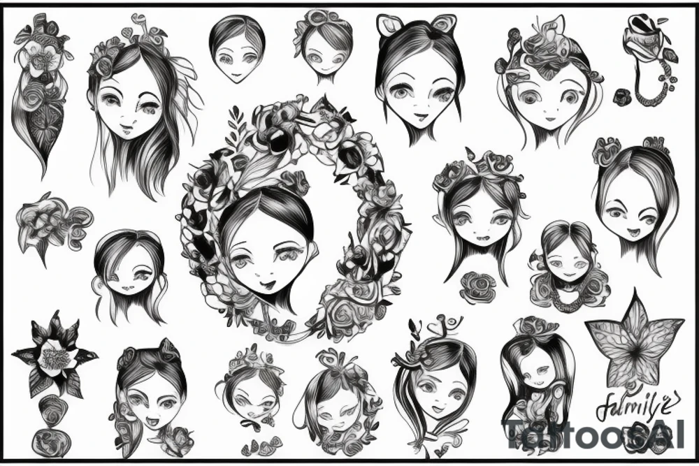 family daughter tattoo idea