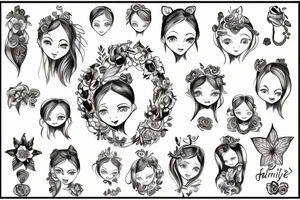 family daughter tattoo idea