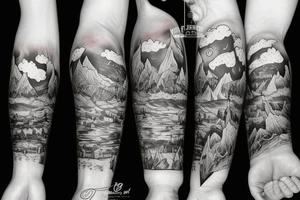 Magic mountain tattoo idea