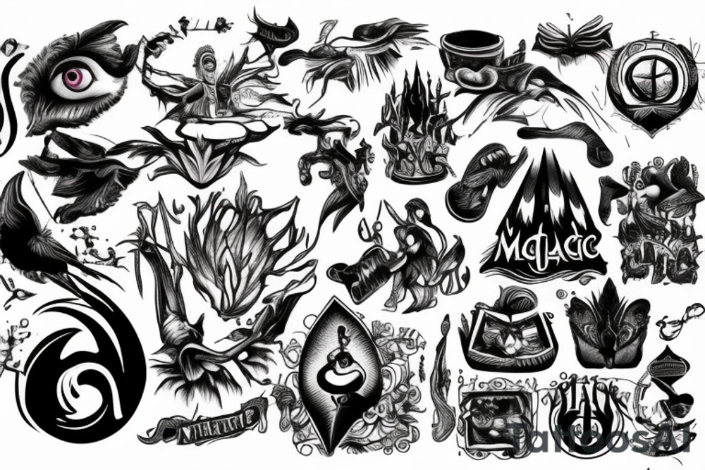 Magic mountain tattoo idea
