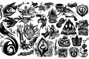 Magic mountain tattoo idea