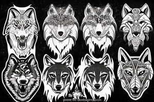 Wolf and Panther tattoo idea