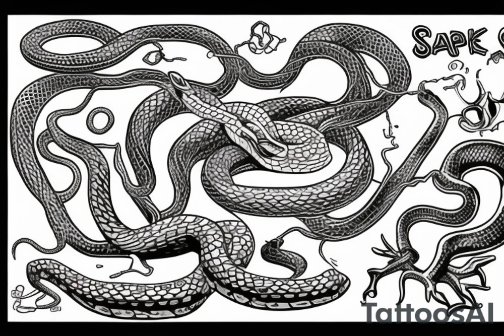 Snake in IT world tattoo idea
