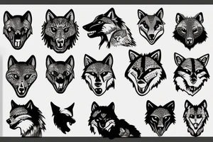 Wolf and Panther tattoo idea