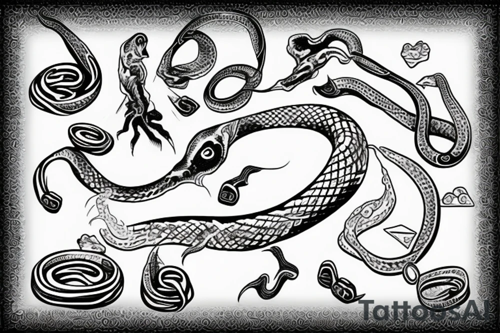 Snake in IT world tattoo idea