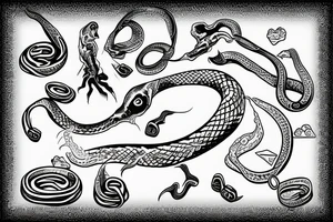 Snake in IT world tattoo idea